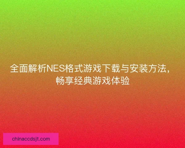全面解析NES格式游戏下载与安装方法，畅享经典游戏体验